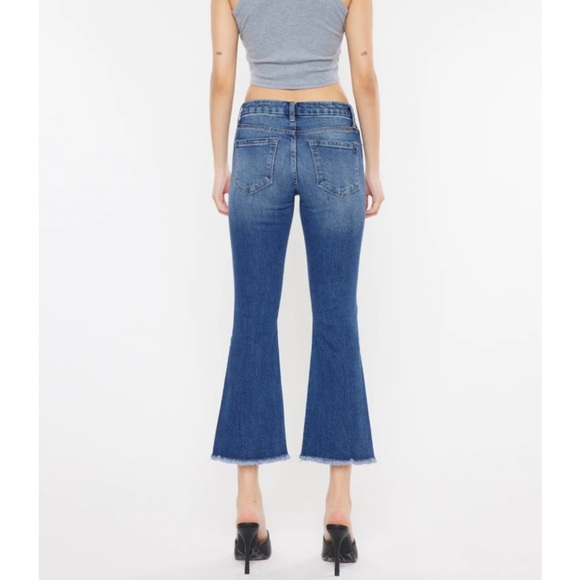 KanCan Aida Mid Rise Cropped Flare Jeans - Picture 8 of 10
